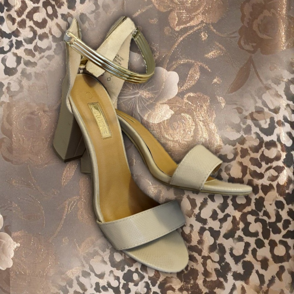 Ardene Beige Block Heel Sandals